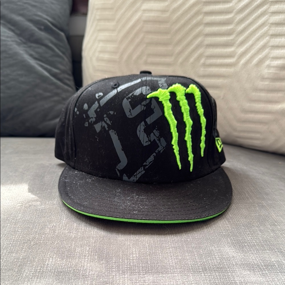 Vintage Monster Energy x Fox Racing Hat / Fitted Size 7 1/4